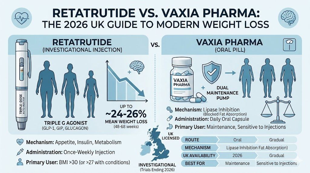 Retatrutide vs. Vaxia Pharma: The 2026 UK Guide to Modern Weight Loss