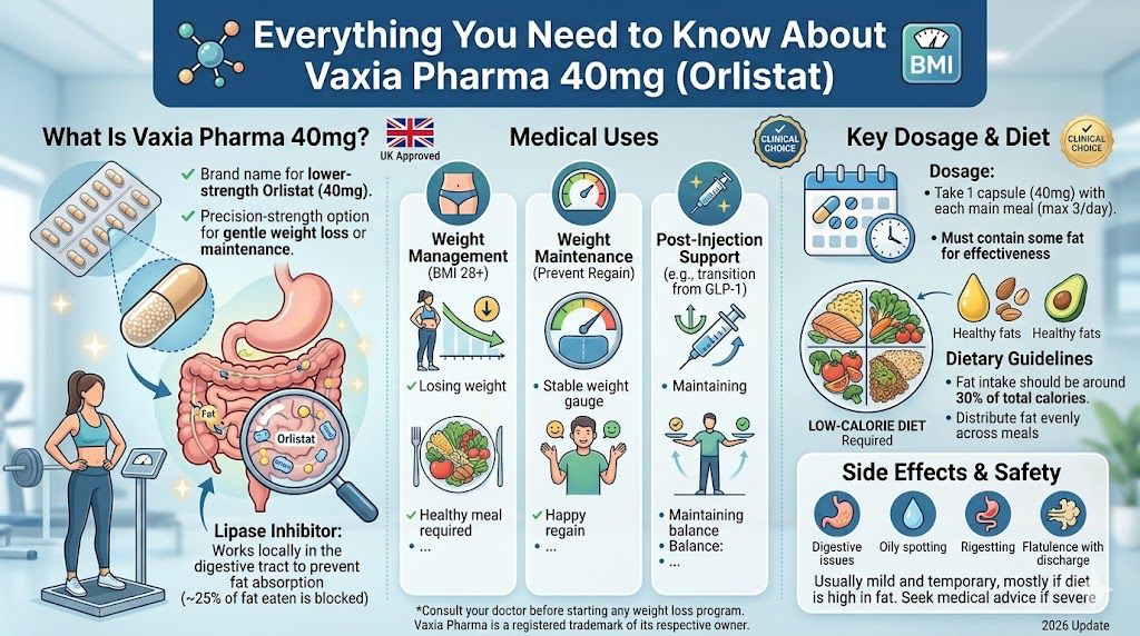Everything You Need to Know About Vaxia Pharma 40mg (Orlistat)
